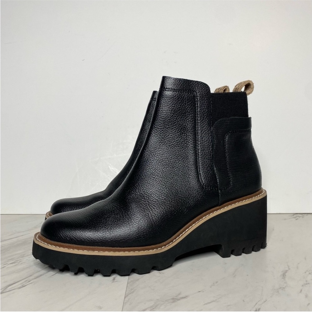 Dolce Vita Huey Black Leather Bootie 8 1/2